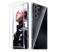 Heioloo Funda para RedMagic 10S Pro/10S Pro+, Ultra Fina Carcasa Protectora Antigolpes Transparente Flexible Suave TPU Silicona Caso Delgada + [1 Piezas] Cristal Templado Protector de Pantalla