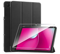 Heioloo Funda para T-Mobile revvl Tab 2 10.1" 2025 Protectora Carcasa con Auto-Sueño/Estela, + [1 Piezas] Templado Protector de Pantalla [PU Cuero] [Ultradelgada Carcasa] [Función de Soporte]-Negro