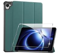 Heioloo Funda para Xiaomi Pad Mini 8.8" 2025 Protectora Carcasa con Auto-Sueño/Estela, + [1 Piezas] Templado Protector de Pantalla [PU Cuero] [Ultradelgada Carcasa] [Función de Soporte]-Verde