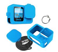 Heioloo Funda Protectora de Goma de para GoPro Hero 13 Black, Tapas de Lente y cordón para Go Pro Hero 13, Kit de, Resistente a los Arañazos Antigolpes Funda para GoPro Hero 13 Black, Azul