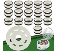 HEIOOM Máquina de limpieza de bolas de billar, anillo de lana, 16 bolas de billar, círculo de lana, 1 hoja de fieltro limpiador de larga vida útil para máquina de limpieza de bolas de piscina, piezas