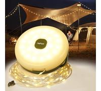 HeiPard Cadena de luces para camping enrollable 10 m, 3 en 1, USB, para exterior