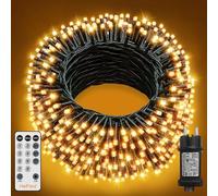 HeiPard Luces de Navidad, 40 m, 400 LED Luces de Arbol de Navidad con 8 modos, función de memoria, mando a distancia, temporizador, regulables para jardín, balcón, casa, fiesta - Blanco cálido