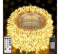 HeiPard Luci Albero Natale Esterno Interno 60M, 600 LED catena luminosa esterno con 8 Modalità e Memoria, Impermeabile Lucine da Esterno Giardino per Balcone, Casa, Festa, Nozze - Bianco Caldo