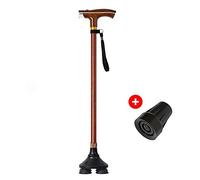 HEIRAO Bastones para Caminar, retráctiles, multifuncionales, con luz, bastón para Ancianos Antideslizante de Cuatro Patas, Peso Ligero, baterías no Incluidas
