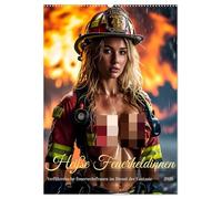 Heiße Feuerheldinnen - Verführerische Feuerwehrfrauen im Dienst der Fantasie (Wandkalender 2026 DIN A2 hoch), CALVENDO Monatskalender: 12 unwiderstehliche Feuerwehrfrauen Portraits