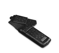 Heisse & Söhne Caja De Reloj Mondo Ostrich - Negro