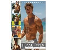 HEISSE TYPEN - Junge sexy Männer in Bestform (Tischkalender 2026 DIN A5 hoch), CALVENDO Monatskalender: Erotischer Männerkalender: Nackt, muskulös und ... Männer mit Sixpack in sinnlichen Momenten