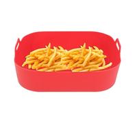 Heißluftfritteuse Einsatz - Faltbare Silikon Backmatte Mit Griff, Antihaft Ersatz Für Fritteusen | Wiederverwendbare Form Für Knusprige Speisen | Für Pommes Pizza & Mehr