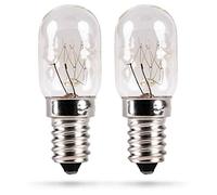 HEITECH Lámpara de frigorífico 2-pack 15W E14 - bombilla para máquina de coser, capó de cocina, vitrina, lámpara de piedra de sal - lámpara de frigorífico con cápsula T22, 90 lúmenes, 2500K