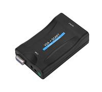 HEITIGN Adaptador Convertidor Scart a Vga 12 × 10 × 5 Adaptador Convertidor de Vídeo Vga a Scart USB con Control Remoto