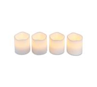 Heitmann Deco 92415, LED Velas de cera de Juego, blanco, 6, 5 x 6, 5 cm