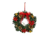 HEITMANN DECO Corona de Navidad para Puerta, Corona de Pared, decoración de Ramas de Abeto, Verde, Rojo, Dorado