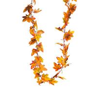 HEITMANN DECO - Guirnalda eléctrica con Hojas de Arce - Guirnalda Decorativa de otoño con 20 Leds - a Pilas; para Uso en Interiores