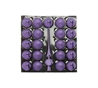 HEITMANN Deco - Juego de 21 Bolas de Cristal y Punta para árbol de Navidad, Color Lila