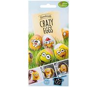 Heitmann Eierfarben - Banderole Crazy Eggs - 12 fundas en 4 diseños 1018959 amarillo 17 x 8 x 0,1 cm