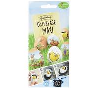 Heitmann Eierfarben - Banderole Osterhase Maxi - 12 mangas en 4 motivos 1018956 multicolor, 17 x 8 x 1 cm