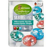 Heitmann Eierfarben, Nido de Pascua con purpurina de color azul, verde y rojo, 1 unidad