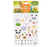 Heitmann Eierfarben - Pegatinas caras de animales - 2 hojas.