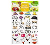 Heitmann Eierfarben Pegatinas de cabeza de huevo traviesas, 12 g