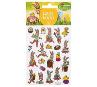 Heitmann Eierfarben - Pegatinas de conejo Maxi - 2 hojas de diseño, 1018612, multicolor