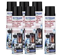 HEITMANN Limpiador de horno, parrilla y chimenea: espuma activa para suciedad persistente, limpiador de chimenea, limpiador de hornos, buena adherencia, 6 unidades