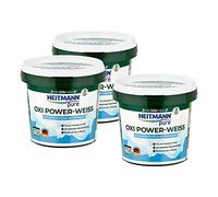 HEITMANN pure Oxi Power Weiss: quitamanchas extra fuerte para ropa blanca, quitamanchas sin cloro ni tensioactivos, 500 g, 3 unidades