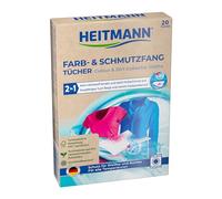 HEITMANN Toallitas de color y suciedad, protección doble activa contra la decoloración y el envejecimiento, certificado FSC, sin fibras de plástico, 1 x 20 unidades