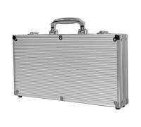 HEITOK Juego de fichas de póquer, 300 piezas de fichas compuestas de arcilla de 11,5 g con funda de aluminio, botón de distribuidor, juego profesional de juegos de casino para torneos Texas Holdem