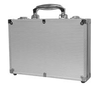 HEITOK Maletín de Aluminio Vacío para 500 Fichas de Póker - Estuche Profesional de Almacenamiento y Transporte para Juegos de Casino