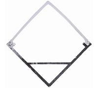 Heitronic Perfil de Esquina de Aluminio para Montaje, Cubierta Opal, con 1 par de Tapas, 4 Clips de Montaje HEI-24418