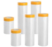 HEIYUET Film de Enmascarar con Cinta Adhesiva - 6 Rollos Láminas Protectoras Transparentes (55cm, 150cm, 240cm) para Pintura de Coche y Decoración - Protección Multisuperficie Interior y Exterior