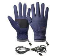 Heizhandschuhe - USB Erhitzte Winterhandschuhe Mit Touchscreen | Paar Beheizter Handschuhe | Wasserresistente Thermische Fäustlinge Für Die Arbeit Zum Wanderradfahren Kaltwetter 13.78x5.91x1,97 Zoll