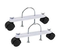 Heizkörper Rollen Set - Mobile Stand Rader | Kohlenstoffstahl Ersatz Teile - Stabile Rollenhalterung Paar für Elektroheizkörper Rahmen & mobile Heizungsstände zur flexiblen Nutzung in Wohnraum Garage