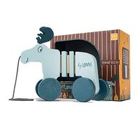 HEJ LØNNE! Alce para Tirar - Juguete de Madera para Tirar y Empujar al Aprender a Andar - Fomenta la Motricidad y Coordinación - a Partir de 12 Meses