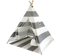 Hej Lønne Tipi - Tienda de campaña para niños (Gris, Rayas)