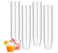 Hejo 200 Piezas Vasos de Chupito de Plástico, 30ml Vasos Plástico Duro Reutilizable, Vasos de Transparente para Fiestas, ldeal para Fiestas, Cumpleaños, Picnic