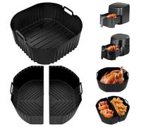 Hejo 3 Piezas Molde Silicona Freidora de Aire, Accesorios Freidoras de Aire para Philips 2000 Series 6.2L NA230, Molde Silicona Air Fryer para Freidora Reutilizable para Cosori TurboBlaze 5.5L / 6L /