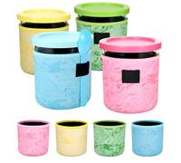 Hejo 4 Piezas Funda de Neopreno para Helado para Ninja CREAMi Deluxe NC500 NC501 UK Series, Fundas Heladera Aisladas, Fundas Aislantes Reutilizables para Ninja Cream Deluxe (24OZ)