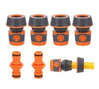 Hejo 6 Piezas Conector Manguera, Conectores de Manguera Rapido con embrague, Kit de Conector de Manguera de Jardín, acoplamiento de manguera para extensión de manguera de 19 mm (3/4 pulgadas)