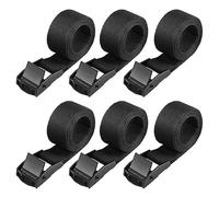 Hejo 6PCS 65CM Cinchas de Amarre Pequenas, Ajustable Correa de Amarre Trinquete de Metal Aleación con Liberación Rápida A Prueba de Oxido Cinchas para Bicicletas, Motocicletas, Paquetes de Equipaje