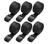 Hejo Correa de Amarre,6PCS 250x2.5cm Ajustable Cinchas de Amarre Trinquete de Metal Aleación con Liberación Rápida A Prueba de Oxido Cinchas para Bicicletas, Motocicletas, Paquetes de Equipaje