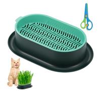 Hejo Jardinera de Hierba para Gatos, Caja de Hierba Gatera para Gatos, Bandejas para Brotes de Semillas de Hierba para Gatos, Macetero de Hierba para Gatos, Kit de Maceta para Hierba Gatera