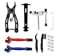 Hejo Kit de Herramientas para Cadena de Bicicleta, Tronchacadenas Bicicleta, Herramientas de Reparación de Cadenas de Bicicleta, con Cepillo de Limpieza, para Cadenas de 6-12 Velocidades Eslabones