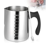 Hejo Olla para Hacer Velas, 900ml Taza para Hace Velas de Acero Inoxidable con Graduación, Crisol para Hacer Velas con Mango Resistente al Calor con 1 Cuchara para Hacer Velas y Jabón