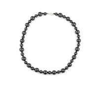 Heka Naturals Collar de Cristal de Shungit Bella | Joyería Espiritual, Protección CEM - Collar Chakra, Joyería Moderna, Piedras Shungite, Cristal Sanador, Collar Negro Protector de Energía Negativa