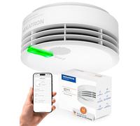 Hekatron Genius Plus Edition 2021 - Detector de humo con pilas y pegatinas