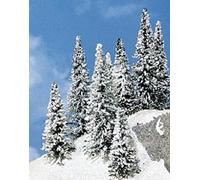 Heki 2160 Snowy Firs - Juego de 8 Piezas (Altura de 7 cm), Multicolor
