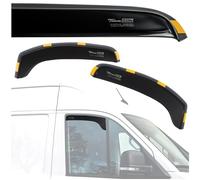HEKO - Compatible con Renault Trafic 2001-2014 Deflectores Para Ventanas Laterales; Delanteros; Dos Piezas; Deflectores de Aire Antilluvia, Oscurecidos, Aerodinámicos; Instalación Rápida y Sencilla
