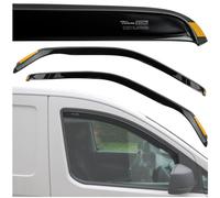HEKO - Compatible con Volkswagen VW T5 2003-2015 Deflectores Para Ventanas Laterales; Delanteros; Dos Piezas; Deflectores de Aire Antilluvia, Oscurecidos, Aerodinámicos; Instalación Rápida y Sencilla